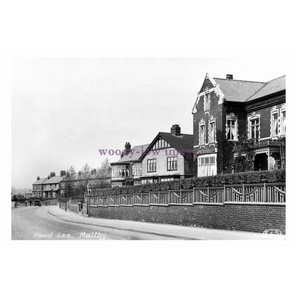 pu3523 - Yorks - View of Grand Houses along Wood Lea, in Maltby - print 6x4