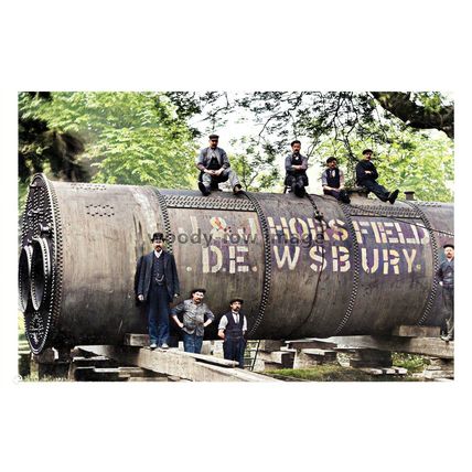 ptc7137 - Yorks' - Early Vulcan Works, Ratcliff Mill, Dewsbury Centre print 6x4