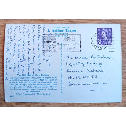 POSTCARD: ORKNEY - THE OLD MAN OF HOY: 1967