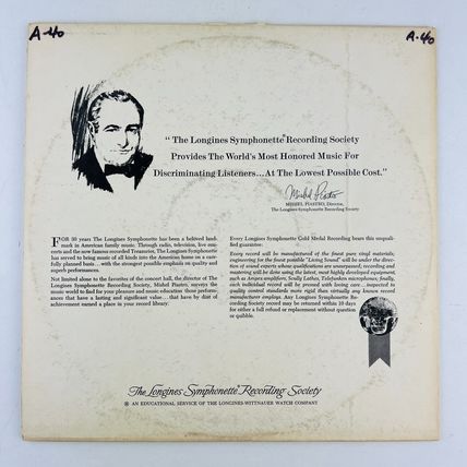 Longines Symphonette – The Singing Stradivarius Vinyl LP Record Album LWS-142