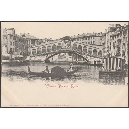 Ponte di Rialto, Venezia, c.1900 - Gobbato Cartolina
