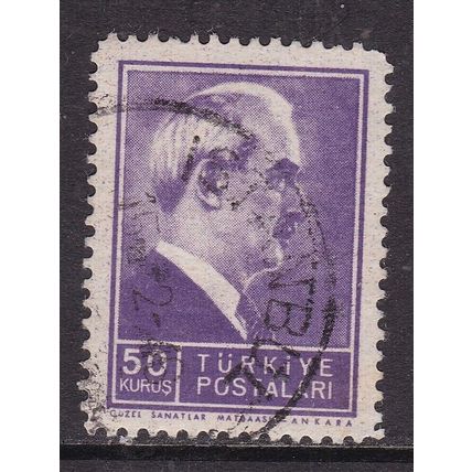 Turkey 1942 President Inonu 50k SG 1307 VGC