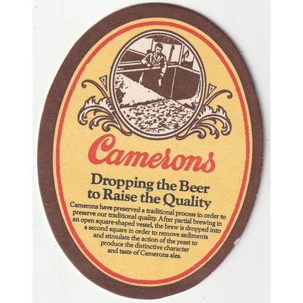 BEER MAT - CAMERONS BREWERY - LION BITTER - (Cat No 153) - (1983)
