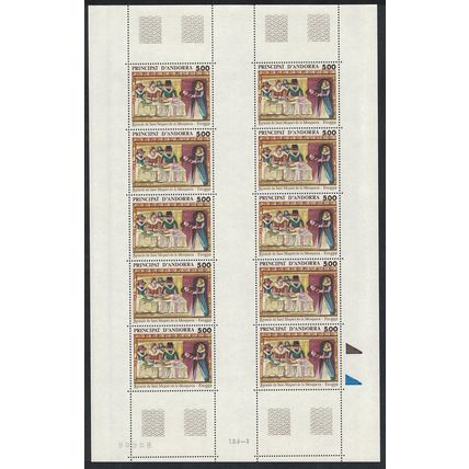 Andorra Fr. Retable of St Michael de la Mosquera Sheet Control Triangles 1989