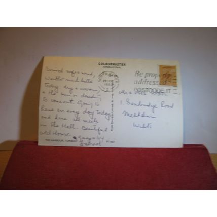 THE HARBOUR, TORQUAY, DEVON used postcard Colourmaster 1980 pm =