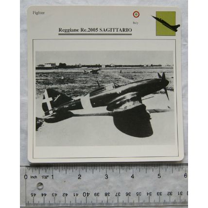 Reggiane Re.2005 Sagittario - Italy - Fighter - Collectors Club Card