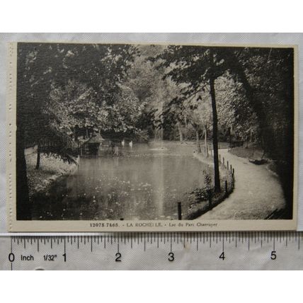 vintage postcard La Rochelle, Lac du Parc Charruyer