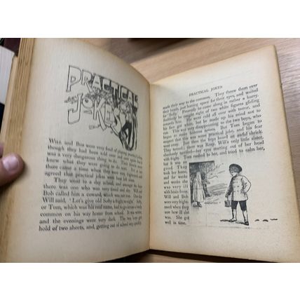 RARE* c1920s "HAPPY STORIES" ILLUSTRATED FICTION LARGE HARDBACK BOOK (P5)