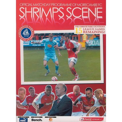 MORECAMBE v CHELTENHAM TOWN LEAGUE TWO 2009