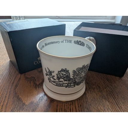 THE TIMES 200 staff only 1985 Coalport Commemorative Mug fine bone china BOXED