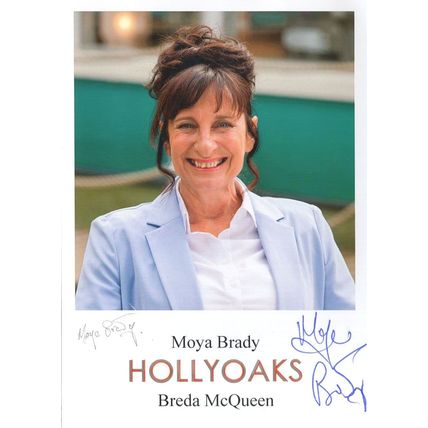Moya Brady as Breda McQueen Hollyoaks RARE Hand Signed Cast Card Photo
