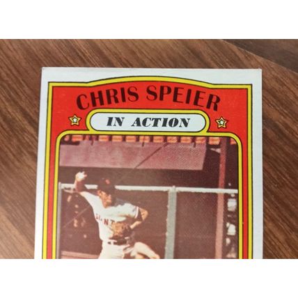 Topps 1972 # 166 Chris Speier San Francisco Giants 6.0 Excellent/Mint Condition