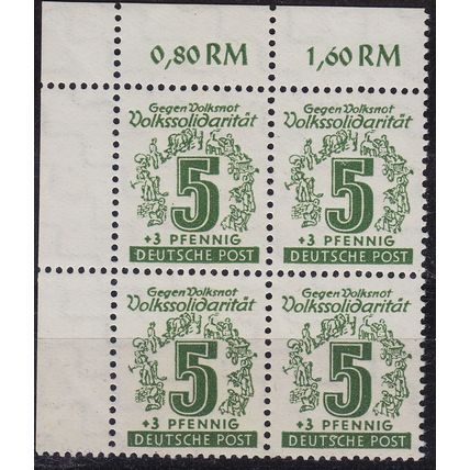 GERMANY Alliiert SBZ [West-Sachsen] MiNr 0140 II ( **/mnh ) [01] Plattenfehler 4