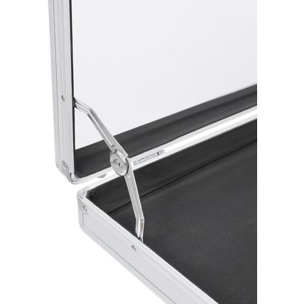 Aluminum Glass Display Case for Cards, XL Large Table Top Display Case with Lock