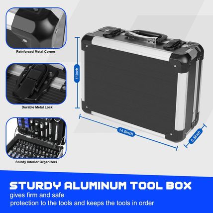 Prostormer Mechanic Tool Set, 240-Pieces Universal Household Auto Repair Tool Ki