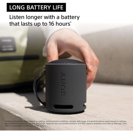 Sony SRS-XB100 Wireless Bluetooth Portable Lightweight Super-Compact Travel Spea