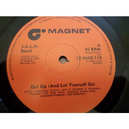 J.A.L.N. Band - Get Up (& Let Yourself Go) - 1978 - 12" Vinyl Single Magnet 12