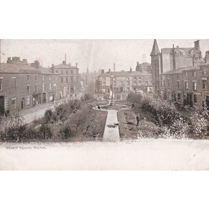 EC355 BOLTON - NELSON SQUARE. PRINTED POSTCARD BY J.W. GLEDSDALE. BOLTON