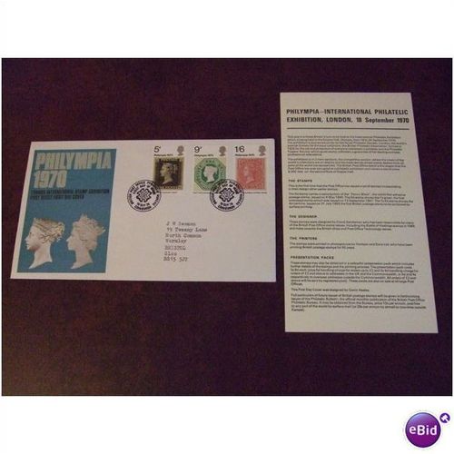 1970 GB Philympia stamps Post Office First Day Cover Edinburgh Bureau cancel