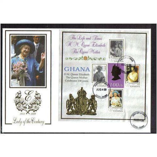 GHANA 1999 QUEEN MOTHERS 100TH BIRTHDAY SGMS2938 LARGE FDC
