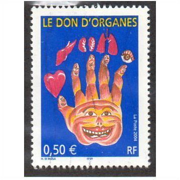 FRA 2004 50c 'ORGAN DONATION' FINE USED (EBID10944)