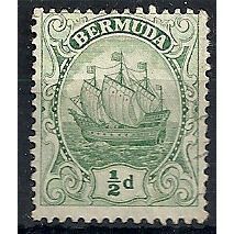 Bermuda 1910 SG45 1/2d Green Mounted Mint .. ..