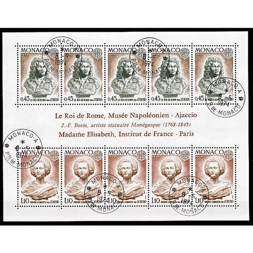Monaco blok Europa Cept 1974 gestempeld