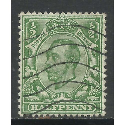 GB 1912 KGV 1/2d Green used stamp Wmk 100 SG 344.( A508 )