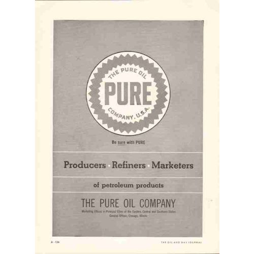 pure oil company 1959 petroleum refinery oil gas vintage ad