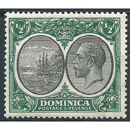 Dominica 1923 SG71 1/2d Black & Green Mounted Mint...