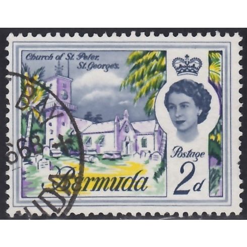 Bermuda, 1962-68 2d Church of St. Peter, SG 164 (Scott #176), fine used