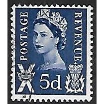 SG S11 (ʘ): 5d. royal blue Scotland Regional Stamp: Queen Elizabeth II