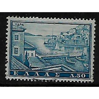 GREECE 1961 TOURISM - LANDSCAPES 50L BLUE HYDRA SG 852 FINE USED