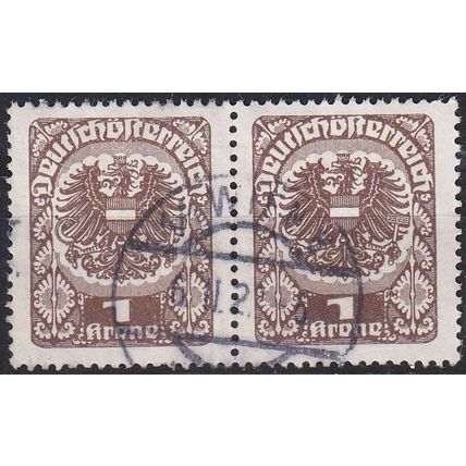 ÖSTERREICH AUSTRIA [1920] MiNr 0313 xa,I ( O/used ) [01] Plattenfehler, 2er
