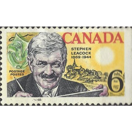 CANADA, Stephen Leacock, yellow 1969, 6c