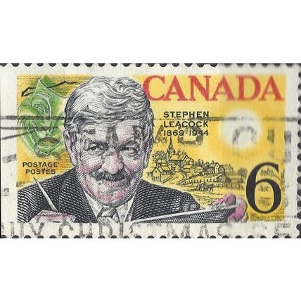 CANADA, Stephen Leacock, yellow 1969, 6c, #2