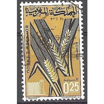 Maroc 1966 Michel 559 O Cote (2005) 0.20 Euro Epis de blé Cachet rond