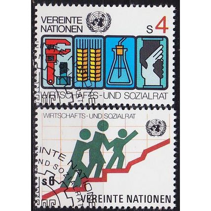 UNO Wien Vienna Vienne [1980] MiNr 0014-15 ( O/used )
