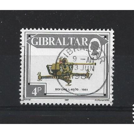 Gibraltar.SG572 4p Bofors "L40/70" AA gun,1951.Fine Used.Nov23