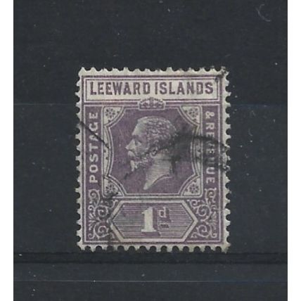 LeewardIslands.SG61 1d Bright Violet.Fine Used.Nov24a