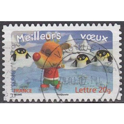 France 2006 Michel 4181I O Cote (2008) 1.50 € Noël Manchots regardant le renne