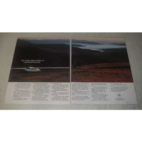 1989 Mercedes-Benz Cars Ad - The resale value of this car is protected by law