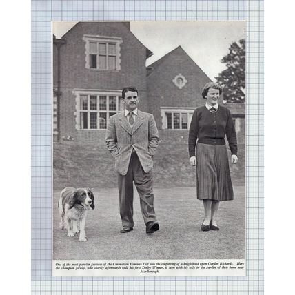 (5475) Gordon Richards Champion Jockey Marlborough - c.1953 Clip