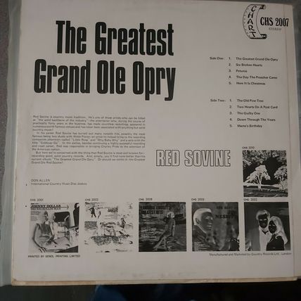 Red Sovine ‎– The Greatest Grand Ole Opry (CHS2007) (LP)