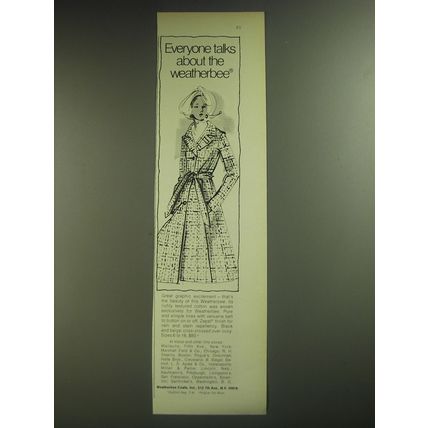 1974 Weatherbee Coat Advertisement - Everyone talks about