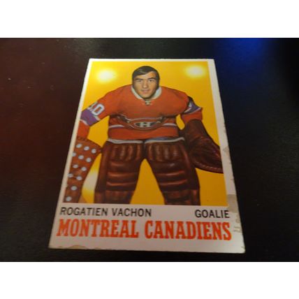 1970-71 Topps Hockey Card # 049 Rogatien Vachon Very Good (3) Montreal Canadiens