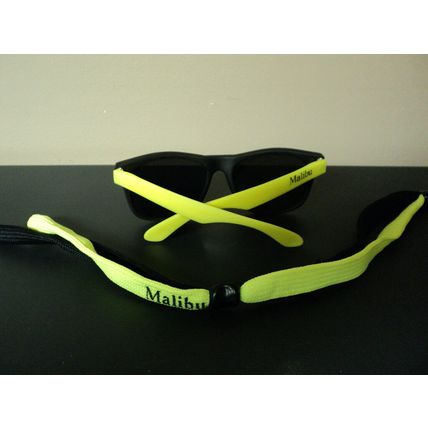 Malibu Yellow Neon Colors Sunglasses with Matching Keeper