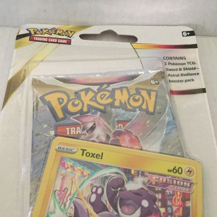 New Pokemon Holo Toxel Astral Radiance Blister Pack + Coin