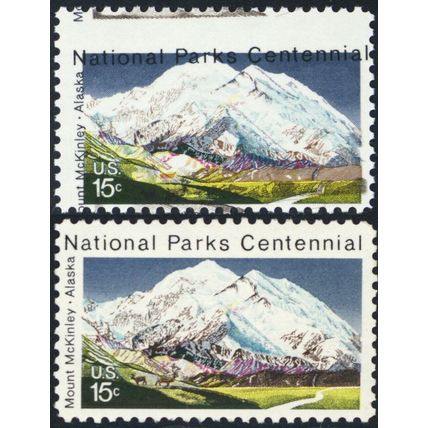 1454, 15¢ Dramatic Color Shift Error With Normal Mint NH - Stuart Katz