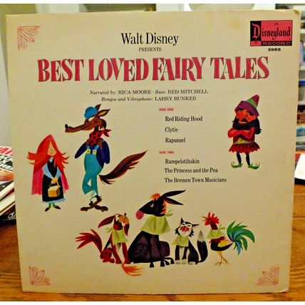 WALT DISNEY records LOVED FAIRY TALES LP vinyl children vintage Disneyland 1967